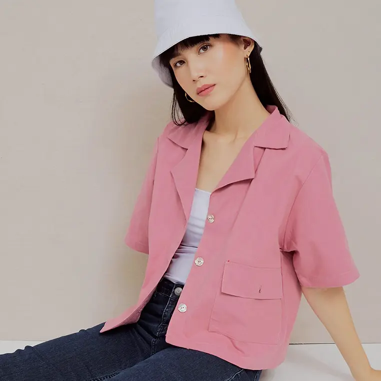 GEYA SHIRT Bahan Katun Premium atasan crop 2