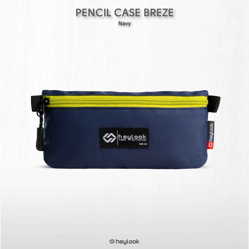 HEYLOOK Tempat Pensil BREZE Kotak Pensil Pencil Case Kostak Anak Atk Sekolah Kuliah Kantor Kerja ALat Tulis Stationery Black 0