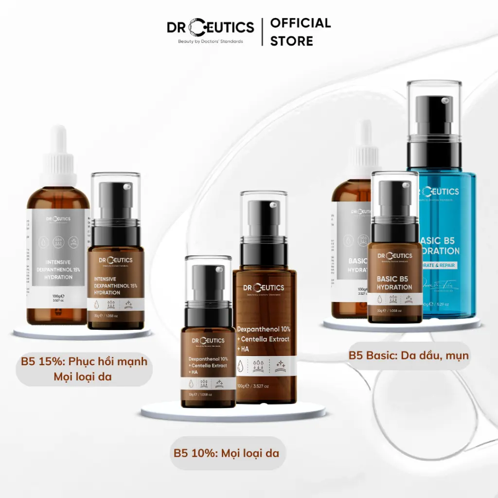 DrCeutics Serum B5,Tinh Chất Dưỡng Ẩm & Phục Hồi Da Chứa Vitamin B5 (30g)