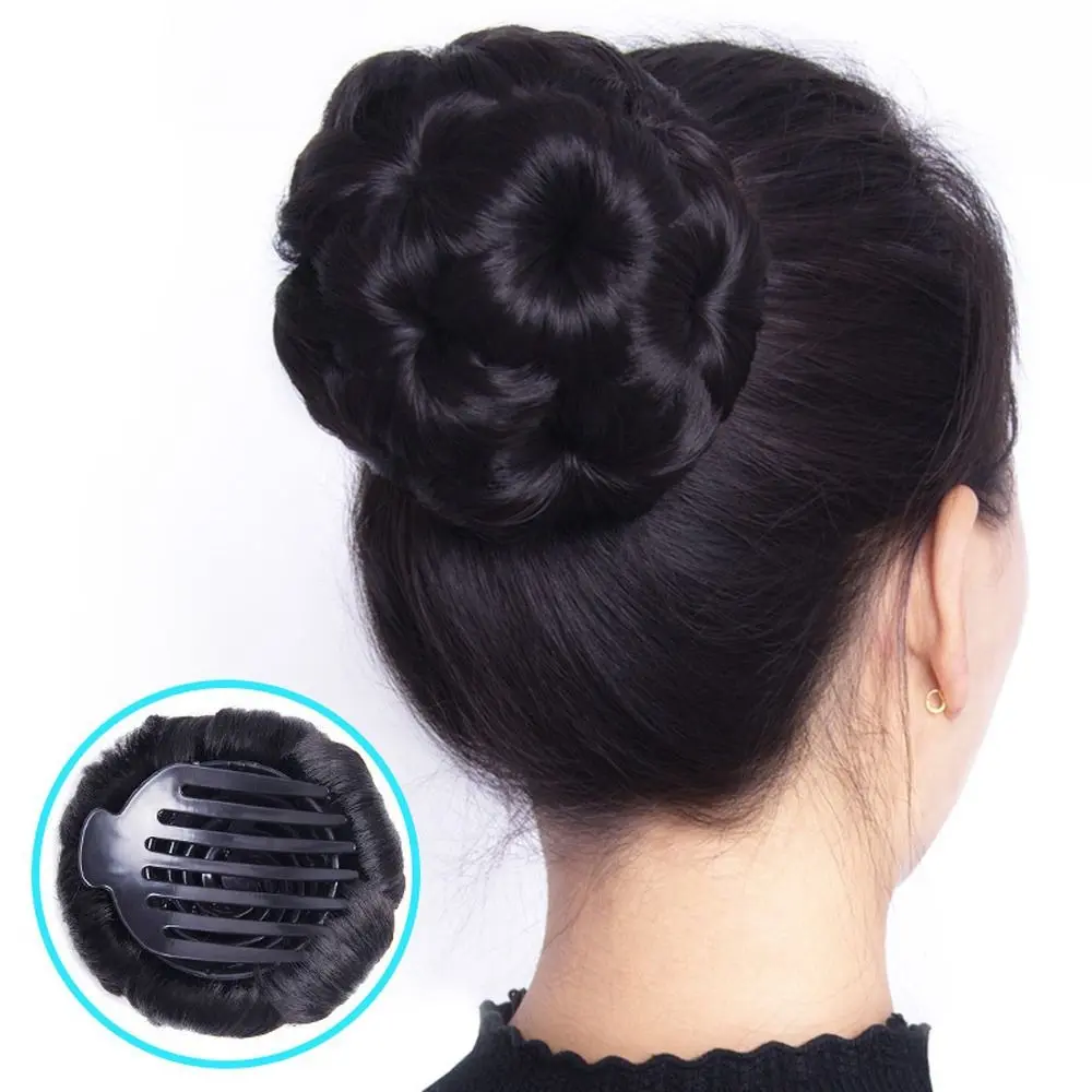 DIANQI Tóc cô dâu tổng hợp hoa nhẫn búi tóc nhỏ xoăn tóc giả nữ tóc giả kim cương trang điểm