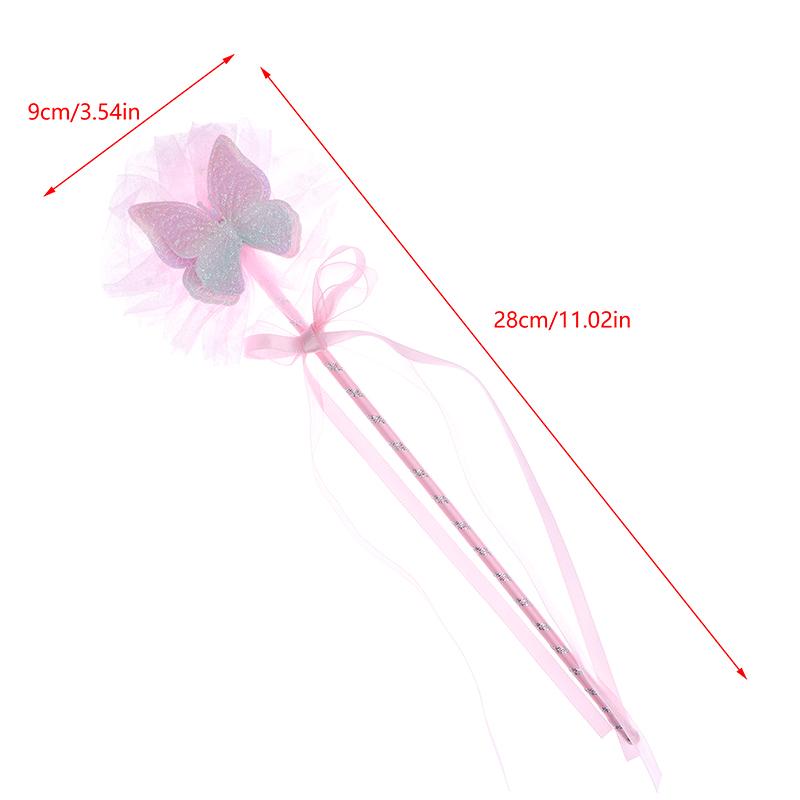 Product Introduction of [zfe]Cute Butterfly Magic Stick Fairy Wand Princess Cosplay Props Wand For Girls Birthday Halloween Party Supplies 16