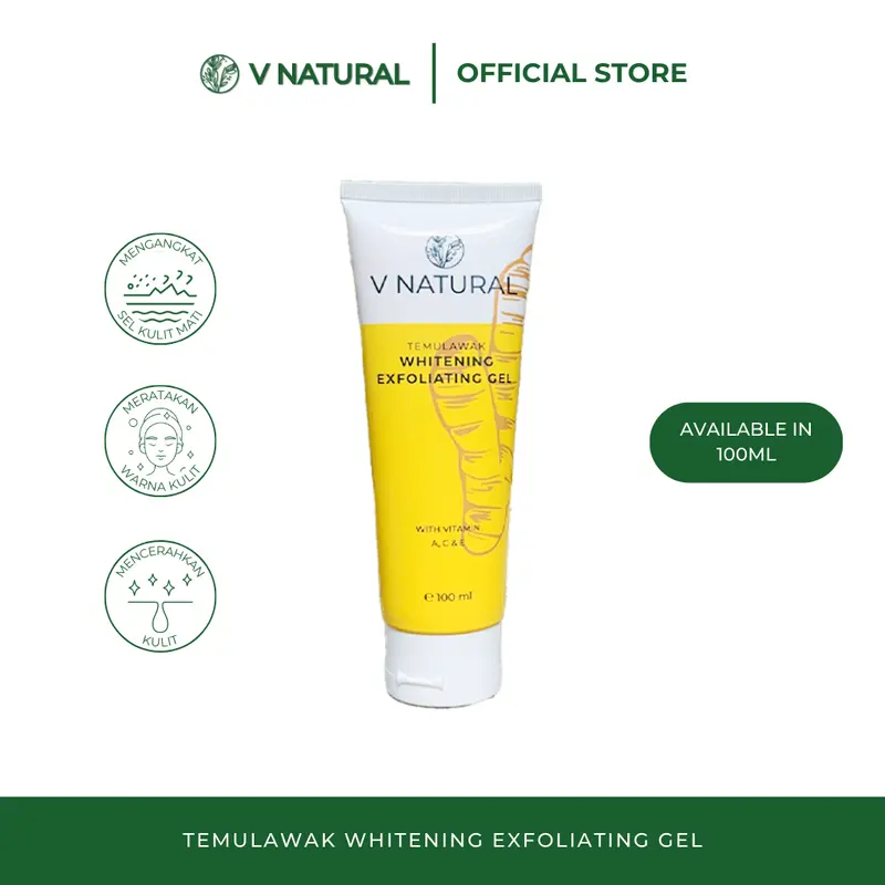 VNatural Exfoliating Gel Temulawak 100ml Extract Facial 0