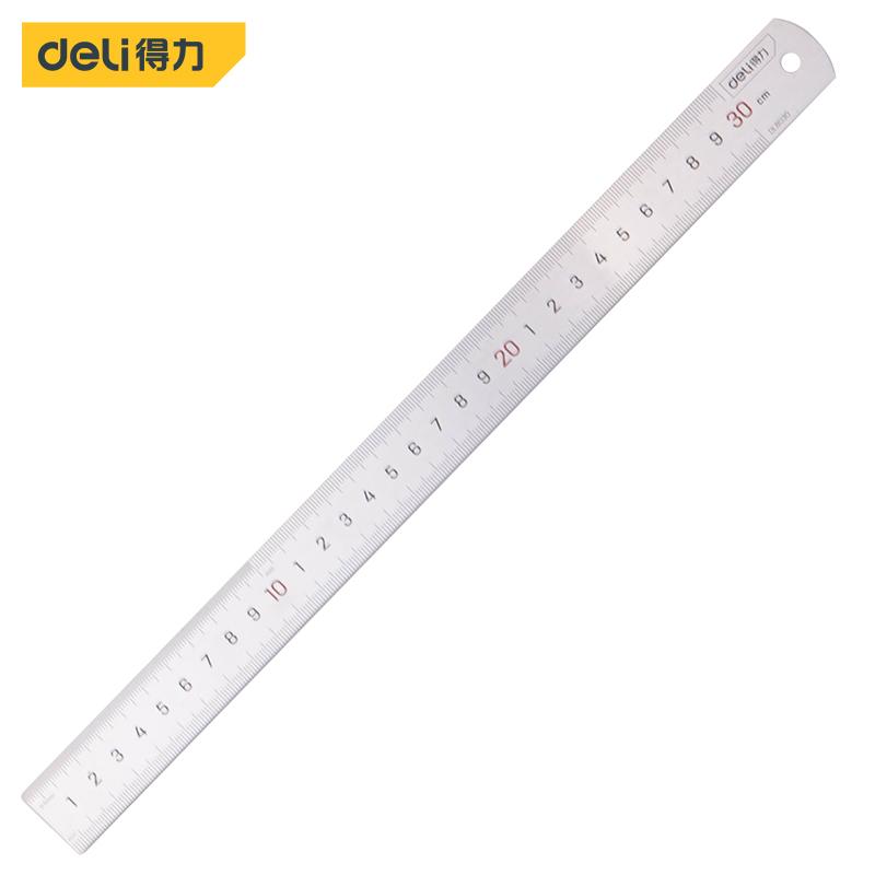  Thước Kẻ Thép Deli Cao Cấp - 15cm 20cm 30cm Chống Mòn Gỉ Tiện Lợi 
