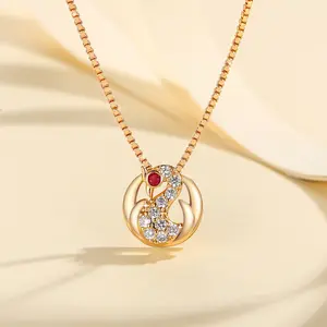 Kalung Titanium Permata Anti Karat Aksesoris Perhiasan Korean Style Kalung Fashion Wanita Kalung Xuping Y027