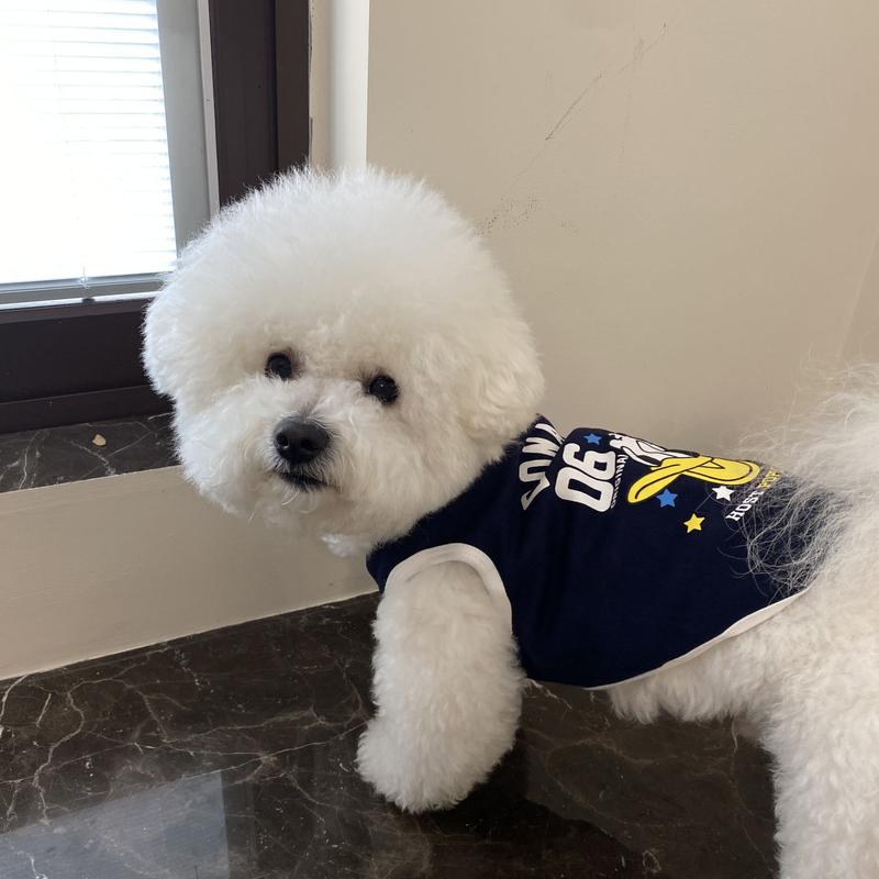 Product Introduction of Spring and Summer Puppy Dog Pet Clothes Cat Vest Pomeranian/Bichon Frise Teddy Schnauzer Handsome Thin Small Dog 11