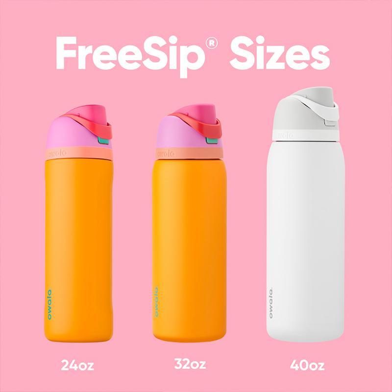 Product Introduction of (Kitty cat) Owala FreeSip Insulated Stainless Steel Sports Water Bottle with Straw, Thermos Cup Straw Bottle Portable Cup Sports Water Bottle Lid Mug Tumbler 12