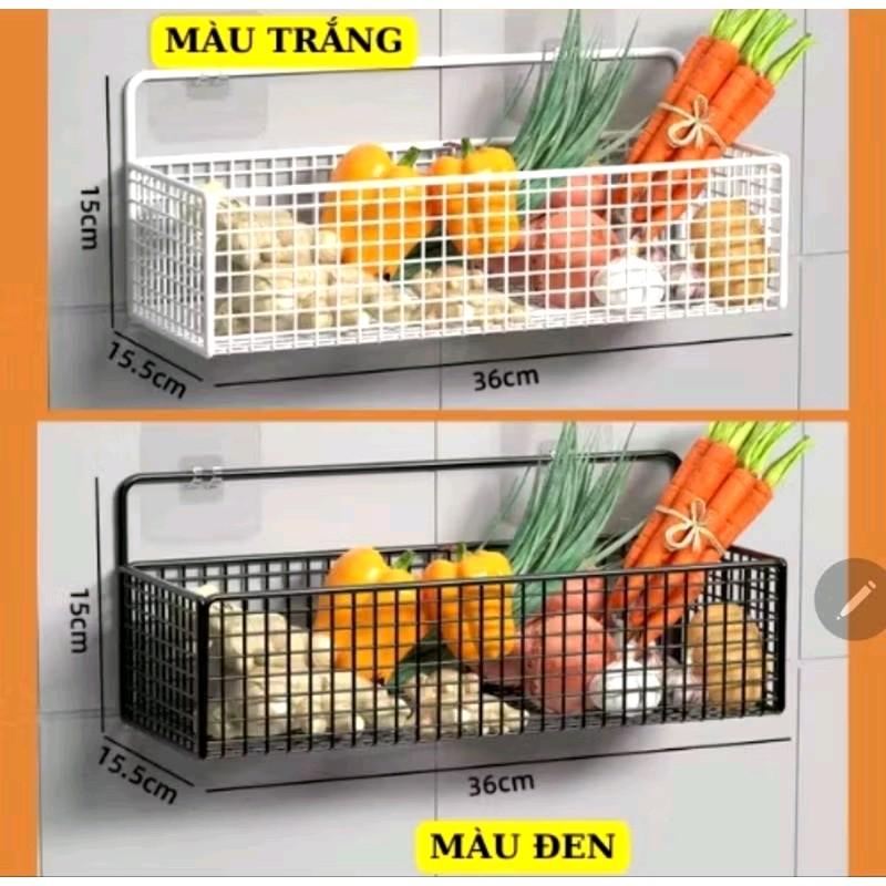 Kệ Đựng Gia Vị Hình Chữ Nhật Treo Tường Đa Năng Kèm 2 Miếng Dán