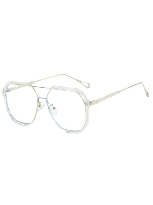 Simple Anti-blue Light Square Frame Eyeglasses, Basic Fashion Eyeglasses for Women & Men, Fashion Eyeglasses for Work, Daily Clothing Decor 2
