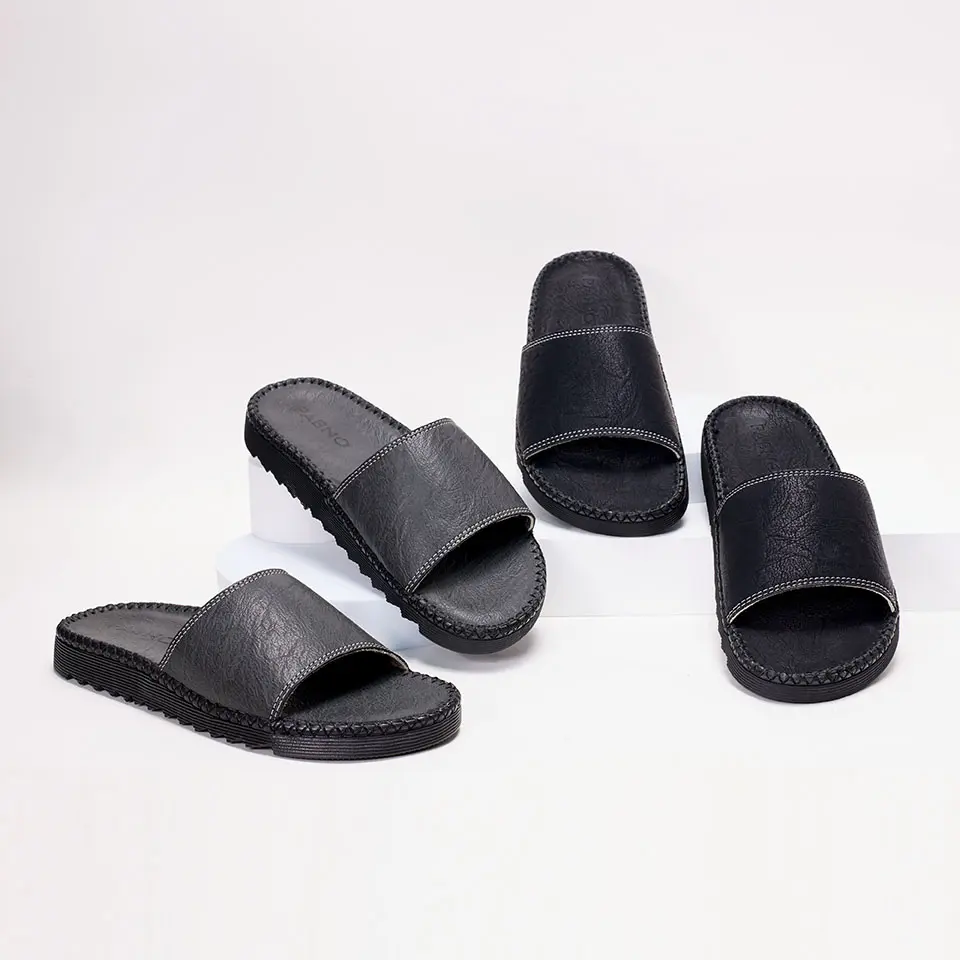 [PABNO] Dép Nam Quai Ngang Pabno PN21045 - Da Bò, Chống Trơn Trượt, Size 39-43 - Slipper, DéP