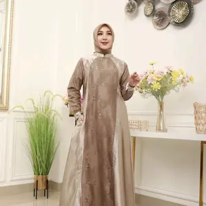 Gamis pesta brukat motif aray