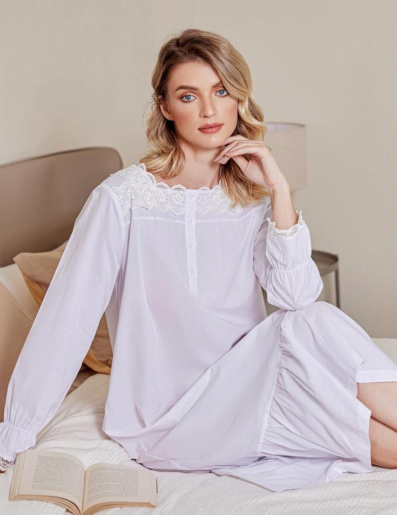 100 cott shops s nightgowns long sleeve