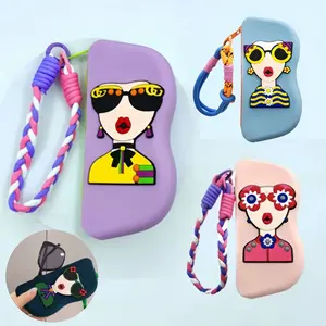 Sunglasses Pouch Kacamata Gantung Tas Glasses Case Stylish Glasses Pouch Sunglasses Case Anti Lecet Kotak Tempat Penyimpanan Kacamata Portable Gantung