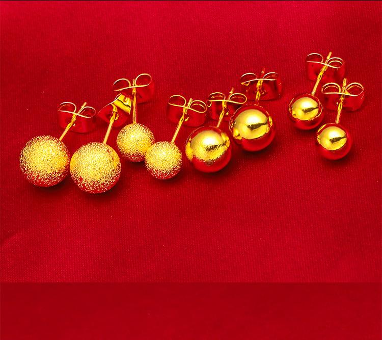 Product Introduction of Matte smooth earrings 5mm, 6mm, 8mm earrings 2