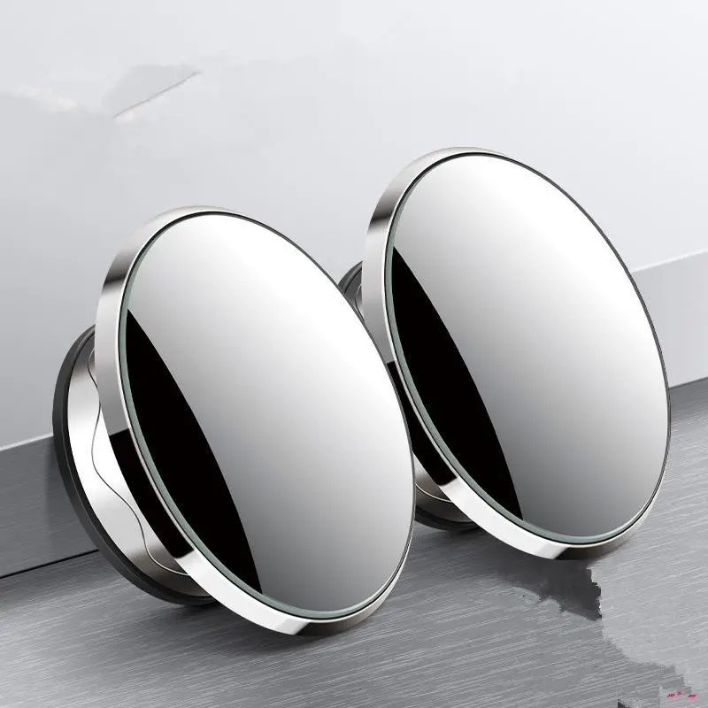 Car Rearview Mirror Suction Cup Type Blind Spot Mirror, 360 Degree View Auxiliary Blind Spot Mirror, Car Exterior Accessories