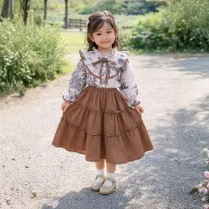 NAJWA - READY STOCK Setelan Anak Perempuan Zunaira Motif Bunga Model Terlaris / Fashion Oneset Anak Perempuan Atasan dan Rok 7/8 Korean Style Terlaris