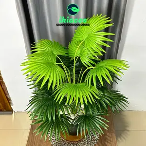 DAUN PALEM KIPAS PLASTIK POHON PALEM ARTIFISIAL DEKORASI POHON SUDUT RUANG POHON JUMBO
