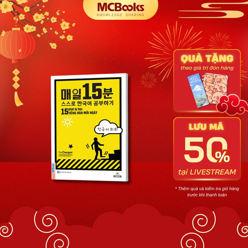Sách - 15 phút tự học tiếng Hàn mỗi ngày - McBooks