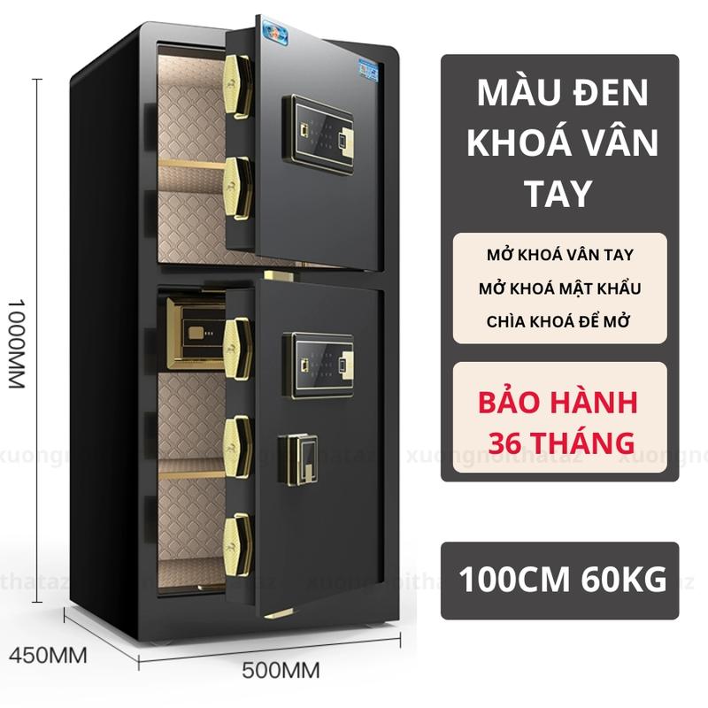 Két Sắt Thông Minh Cao Cấp Khóa Vân Tay Điện Tử 2 Ngăn Cho Gia Đình Văn Phòng Chống Cháy Chống Trộm
