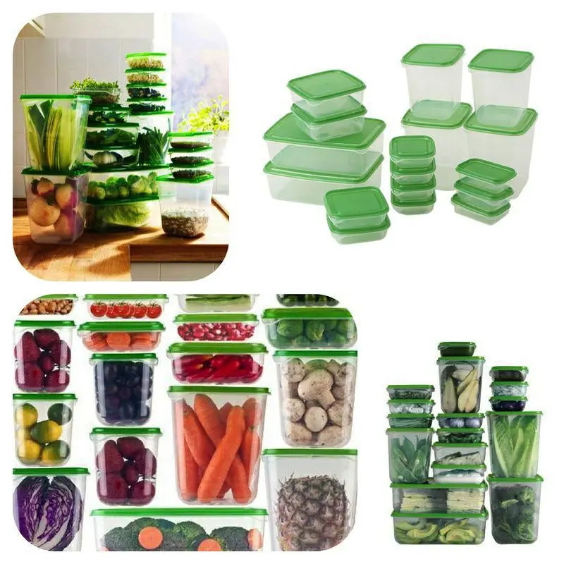 Bộ hộp đựng thực phẩm 17 món - Set 17 hộp nhựa tủ lạnh cao cấp bảo quản đồ ăn, Bộ Hộp Nhựa Đựng Thức Ăn