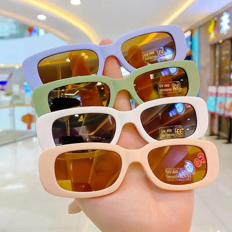 Kacamata Hitam Anak Fashion UV400 Bentuk Persegi Cewek Cowok 2