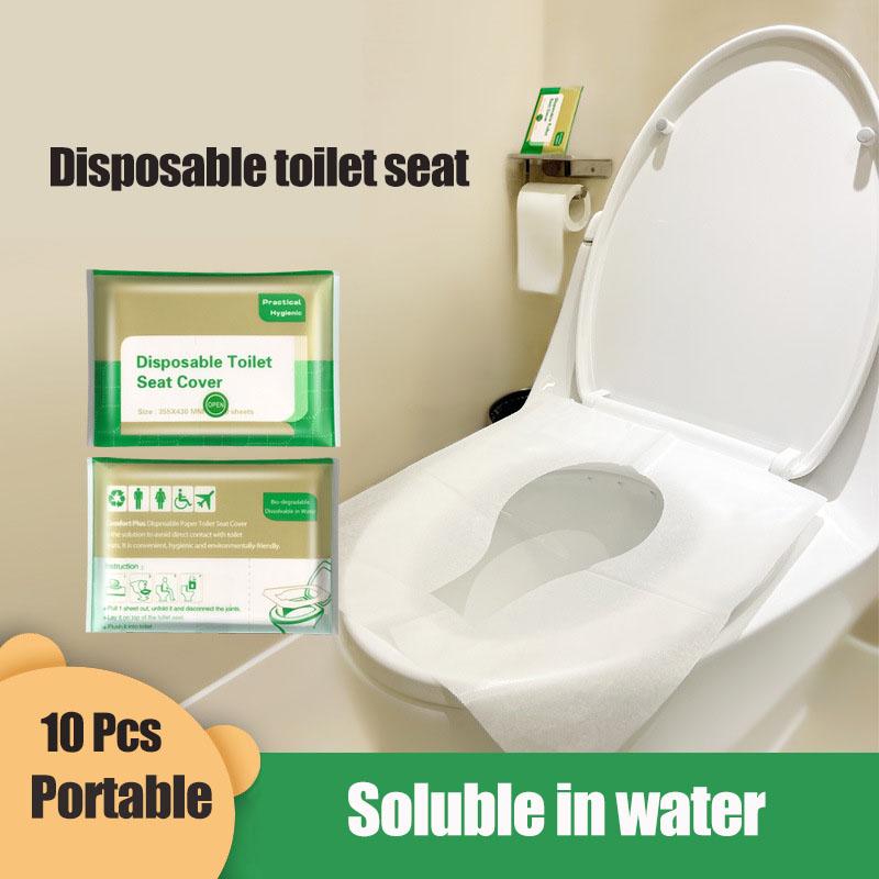 10pcs Disposable Toilet Seat Cover Portable Bowl Paper Pad One - TikTok ...