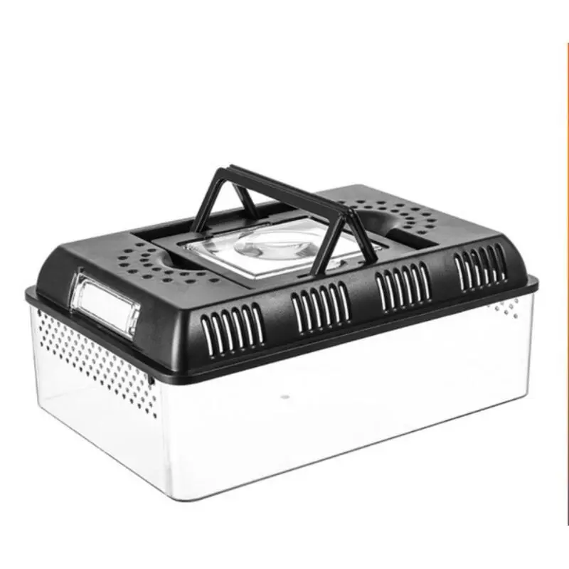 Best Price Habitat Ventilated Enclosure  Breeder Box, Turtle Breeding Box Case Feeding Hatching Container Reptile Tank Terrarium For Live Feeder Insects, Reptiles, Amphibians