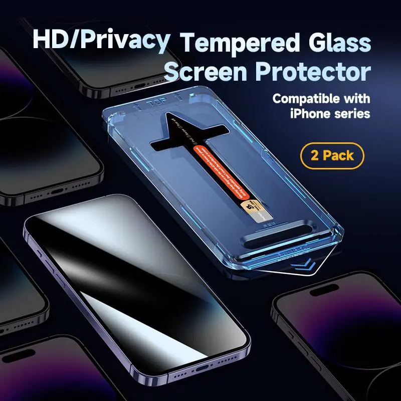 Magicjohn Clear & Privacy Protections Screen Protector for iPhone