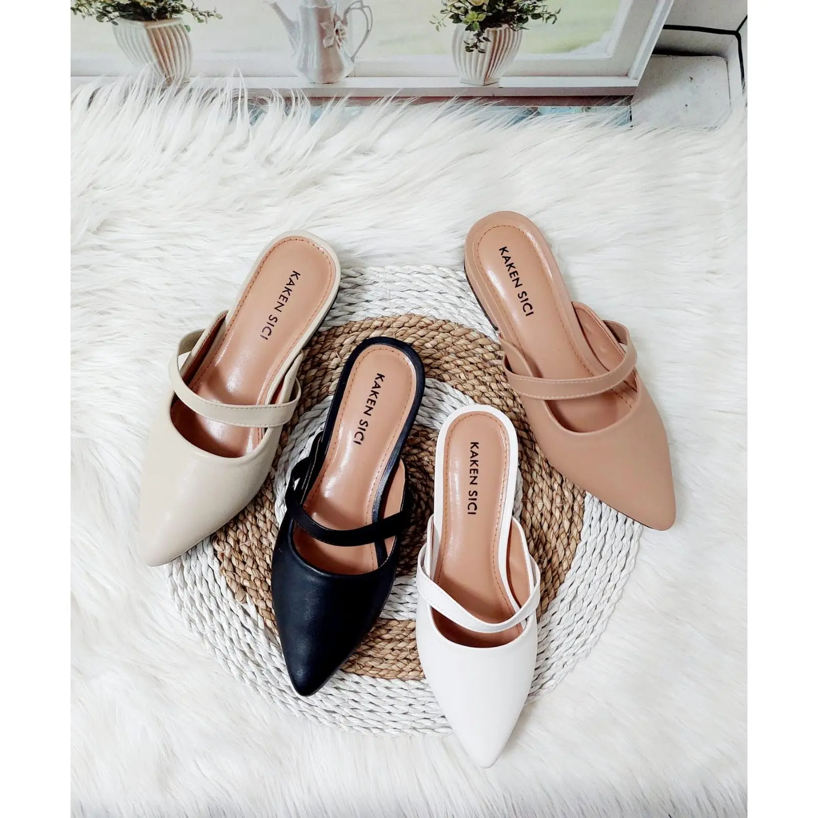 KAKEN SICI - slowly sandal mules hak 2 cm