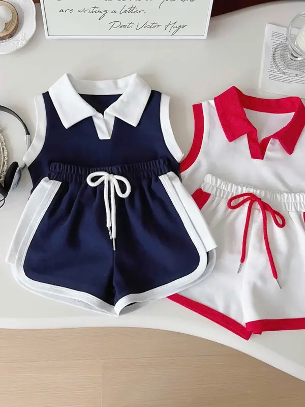 Combo 2 bộ polo ba lỗ cho bé,phong cách dễ thương,đơn giản,size từ 10-30kg 1