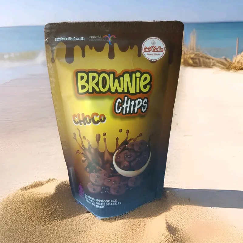 3 Pouch Brownie Chips Choco Cemilan Coklat 1