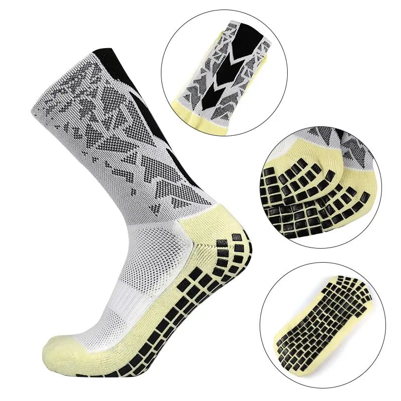 Football socks, new camo design, suitable for outdoor sports, breathable and sweat absorbing, suitable for training and competition, with non-slip silicone, suitable for football