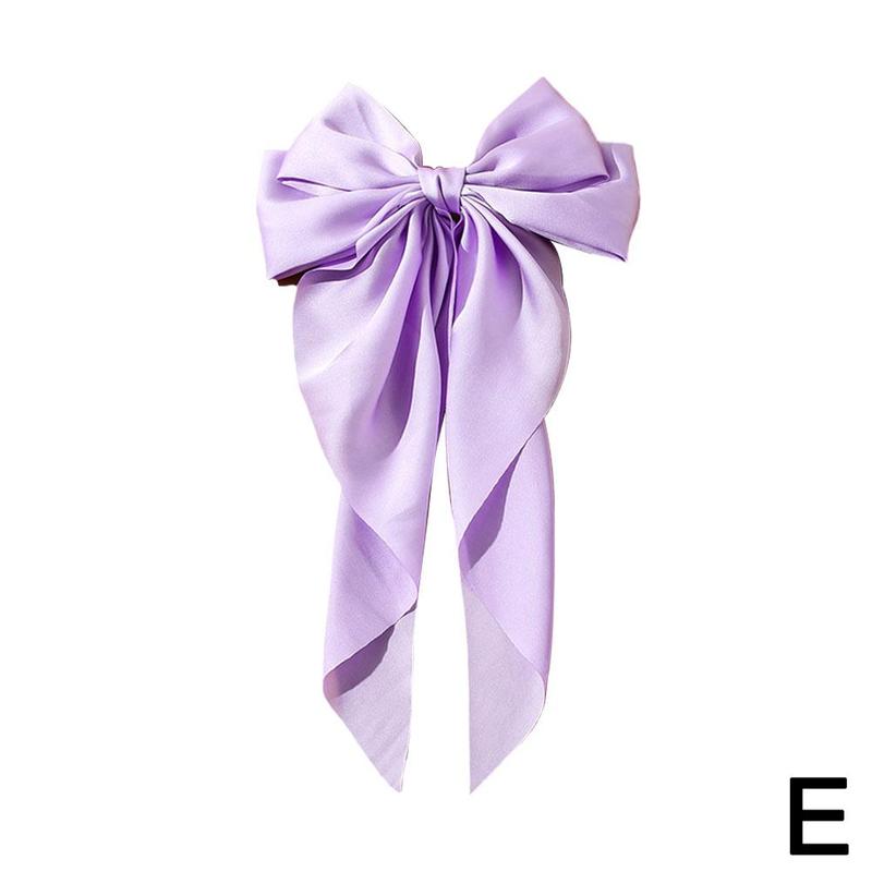 Product Introduction of Korea Elegant Long Bow Hairpin Large Ribbon Hair Clip Ribbon Clip Bow Grip Floating Braid Clip S2H9 46