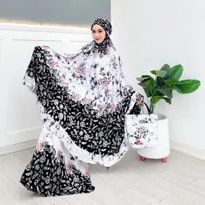 Mukena dewasa jumbo batik cap atasan bawahan rayon muslim karet Cantik Nyaman