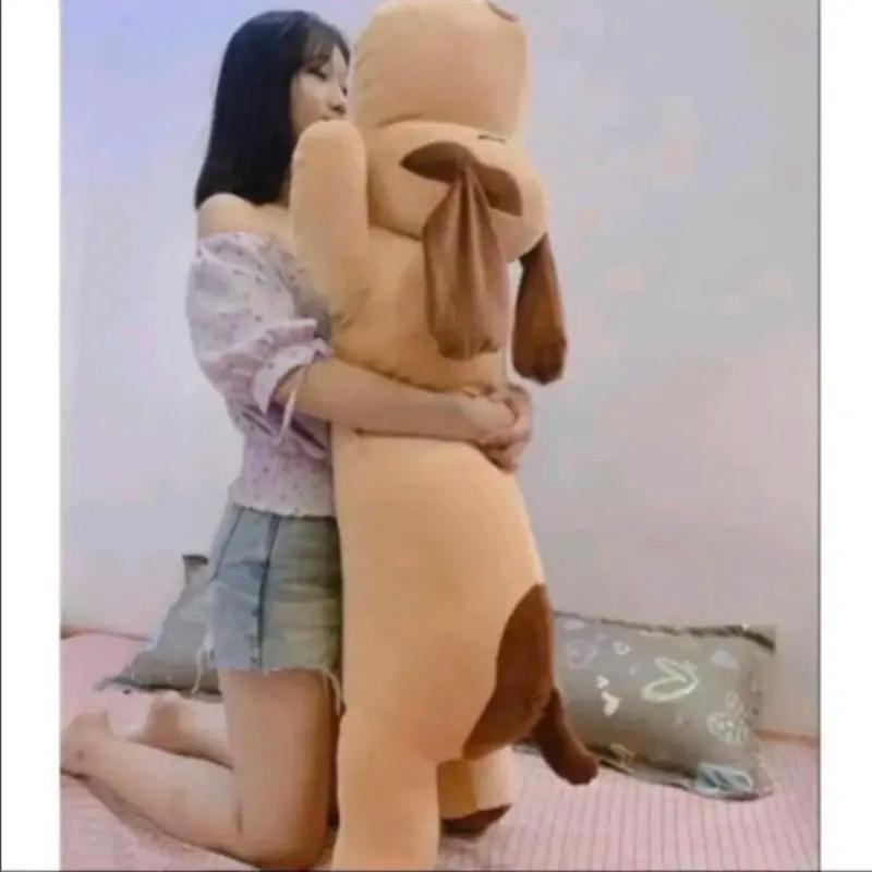 Gấu bông chó mũi tim cao cấp Thú nhồi bông vải Miniso co giãn siêu mềm mịn đáng yêu