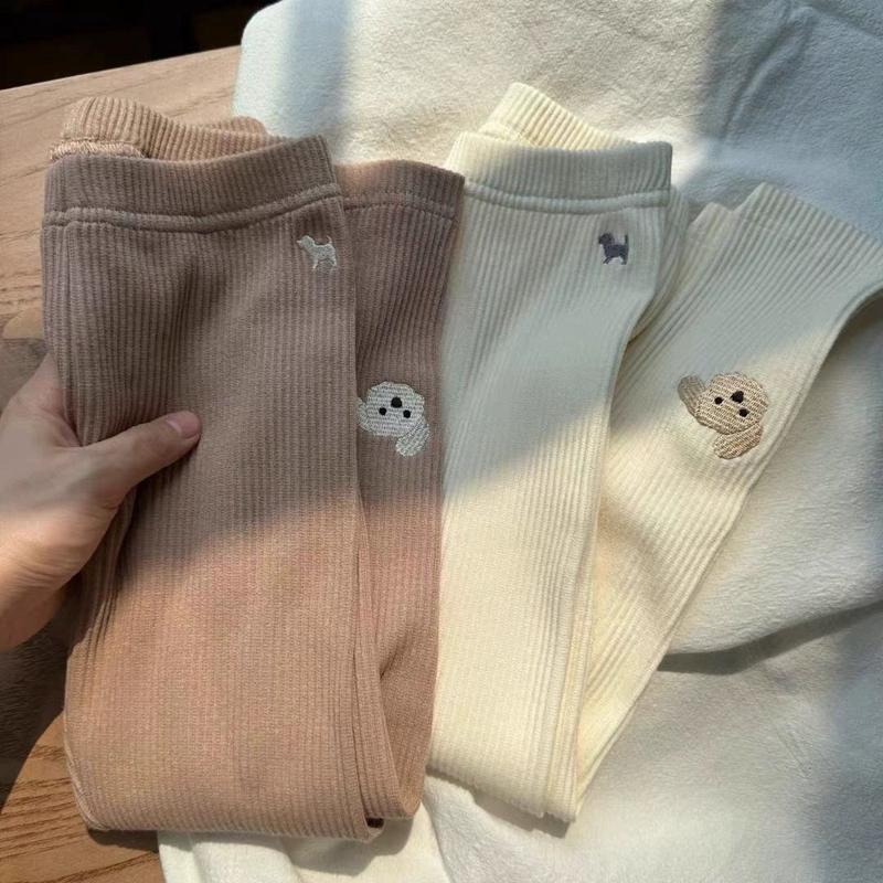 Product Introduction of Legging Slim Fit, Gaya Korea, Rekaan Jalur Tenggelam, Bersulam Anak Anjing, Boleh Diregangkan, Sesuai untuk Bayi Perempuan, Serba guna untuk Musim Sejuk, Seluar Selesa, Seluar Panjang 32
