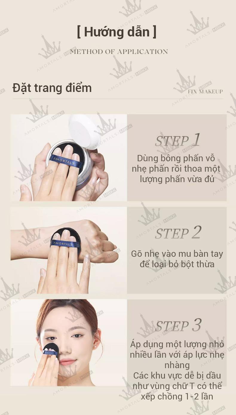Product Introduction of Phấn phủ AMORTALS Phụ kiện tùy chọn Trang điểm kiểm soát dầu bằng lụa độ nét cao Trang điểm lâu trôi Giao hàng tận nơi nhanh chóng Cosmetic Makeup Brush Cleaners Mỹ Phẩm Women Nữ 9