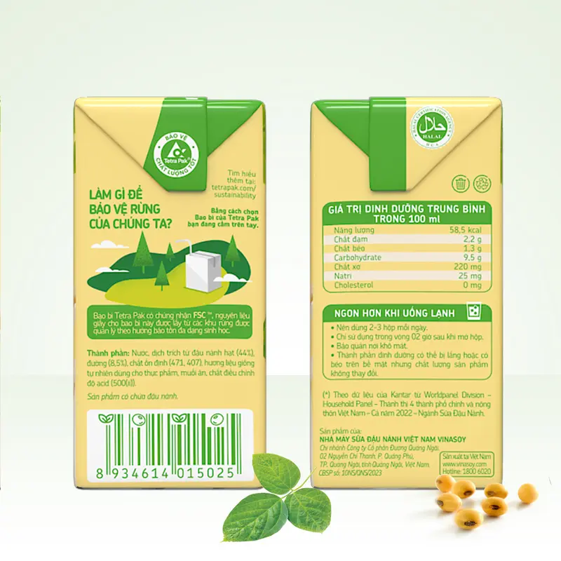 Thùng sữa đậu nành Fami Nguyên chất có đường (36 hộp x 200ml) 3