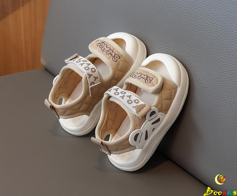 Dép Sandal Cho Bé Trai Bé Gái Có Video 0-4 Tuổi Chống Vấp Trơn Trượt Siêu Nhẹ Hình Gấu Poo 2