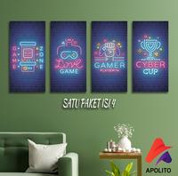 Gambar HIASAN DINDING QUOTES BIRU NEON STYLE GAMING SET ISI 4 (15X30) AESTHETIC KAMAR DEKORASI RUMAH WALL DECOR AESTHETIC DECOR KAMAR BLUE NEON Gantungan poster  motivasi dari Apolito Kota Malang 1 Tokopedia