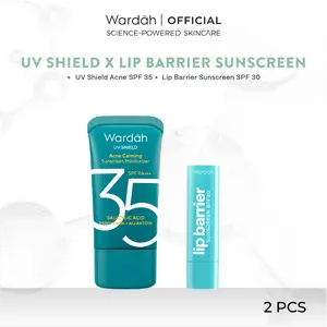 [Top Creator Pick's] Wardah UV Shield Acne Calming Sunscreen Moisturizer SPF 35 PA+++ untuk komedo, jerawat dan bekas jerawat, kulit berminyak, tekstur gel ringan mudah meresap