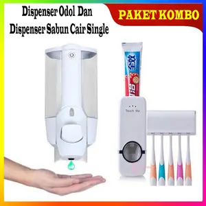 New Paket Combo Hemat Dispenser Odol Dan Dispenser Sabun Cair Single Tempat Sikat Gigi Dan Dispenser Odol Paket Alat Perlengkapan Kamar Mandi Terlaris