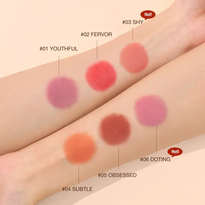 【TD】O.TWO.O Makeup Blush Stick Hydrating Gloss Lip & Cheek 6 Colors Beauty Cosmetics 5