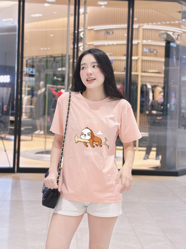 Áo Phông Dáng Basic, Áo Đôi, Áo Đồng Phục JUST DO NOTHING ( Chữ ) Nhiều Màu Đẹp Vàng, Hồng, Xanh Lá, Đen, Nâu, Cam, Đỏ Đô, Xanh Than Top Nữ