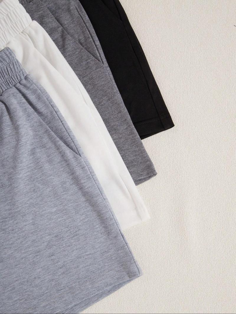 Product Introduction of Women's Solid Color Drawstring Waist Ribbed Pajama Shorts, Casual Comfy Breathable Sleep Shorts for Daily Wear, Ladies Sleepwear for All Seasons 6