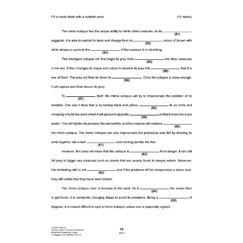 High Quality Conquer English PSLE Simulated Examination Papers | Revision | Primary English School Assessment Books  SAP 5