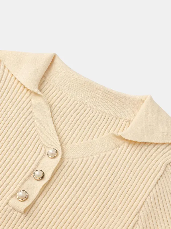 YOZY Women's Solid Button Front Belted Sweater Dress, Casual Long Sleeve V Neck Knit Dress for Fall & Winter, Women's Knitwear for Daily Wear 3