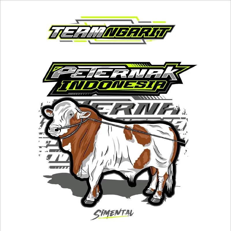 KAOS PERTERNAK SAPI INDONESIA Putih Baju Nyaman Bisa cod 1