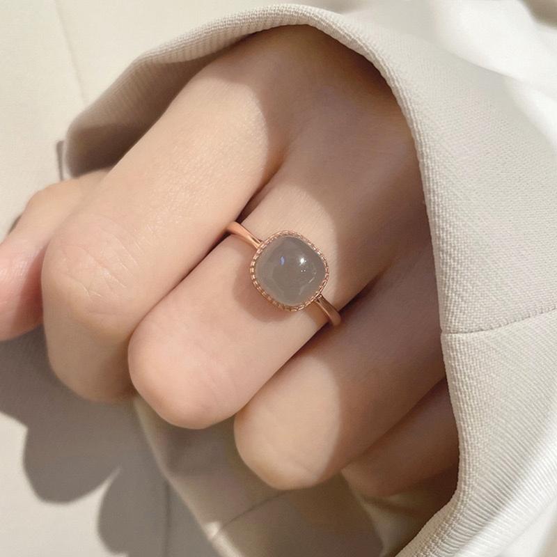 New Chinese Style Jade Ring, Female Niche Design, Fashionable Ring, Open Mouth Bracelet 5