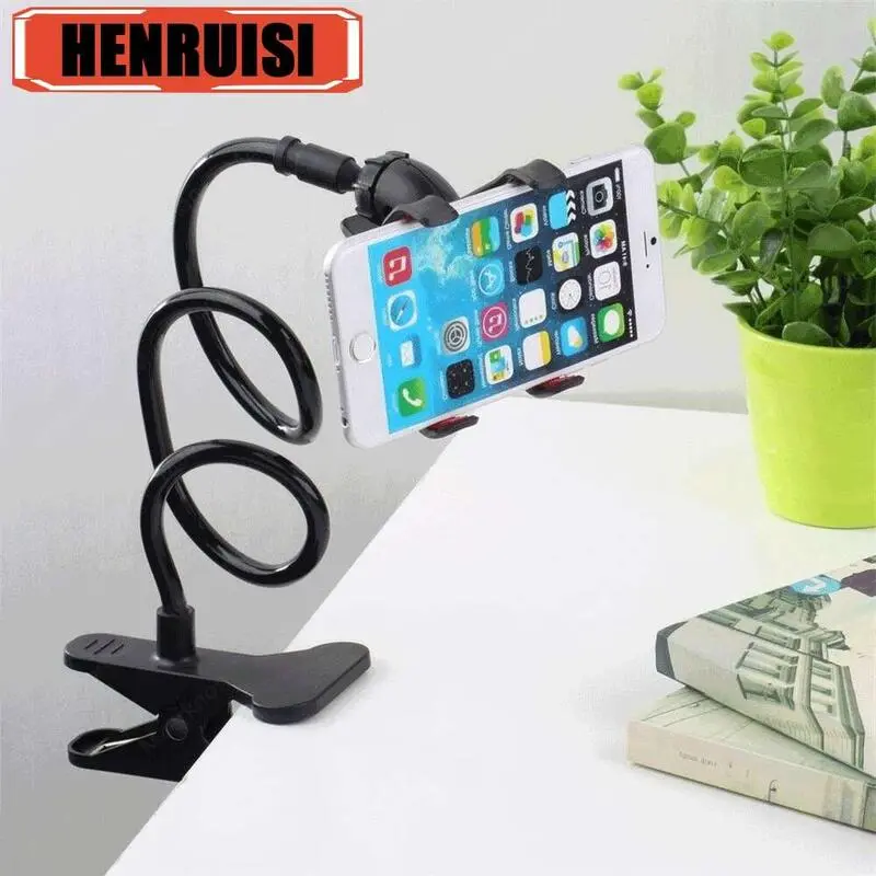Universal Cell Holder Flexible Long Arm lazy Phone Stands Clamp Bed Tablet Car Mount Bracket For iPhone XS  port