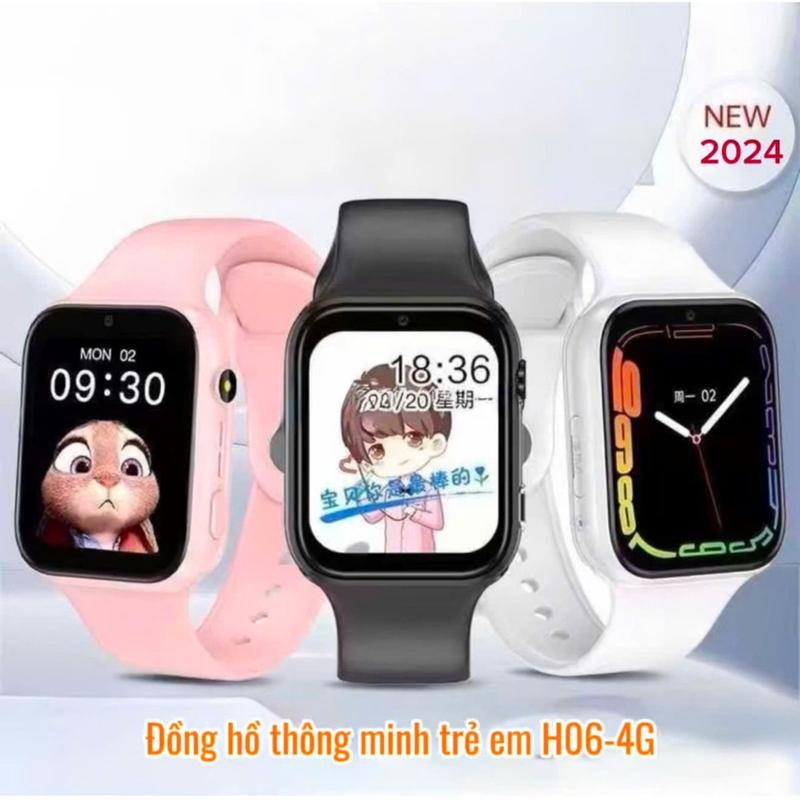   Sim 4G-Gọi video  Đồng hồ thông minh định vị cho bé H06  Nghe gọi nhắn tin chụp ảnh SOS khoanh vùng an toàn 